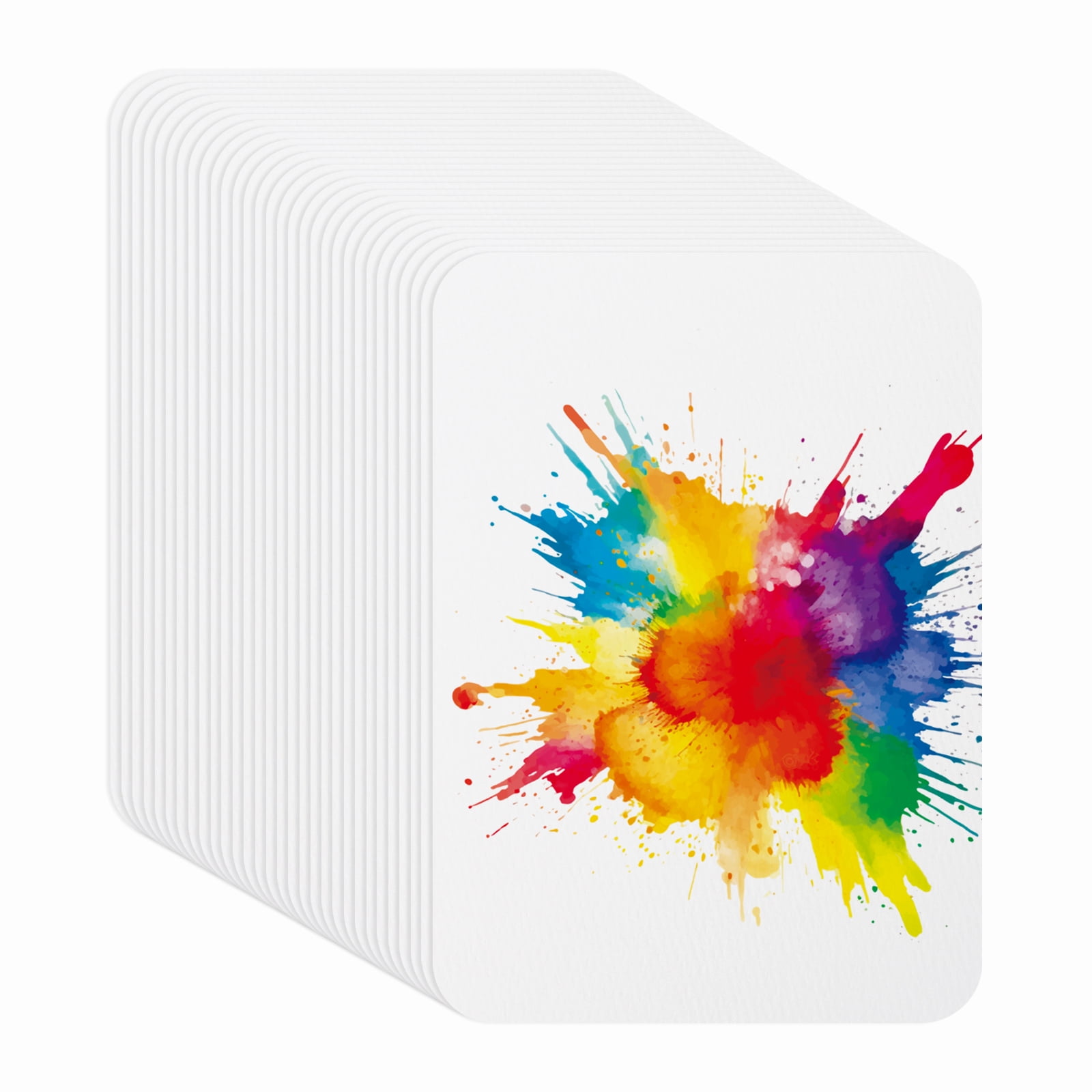 Uxcell 50 Sheets Cotton Watercolor Paper 300 GSM Paint Paper Round Corner 8x6 Inch