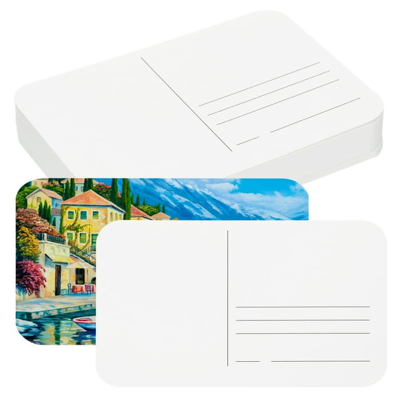 Uxcell 50 Sheets Watercolor Postcards, 4x6 Inch Rounded Corners Cold Pressed