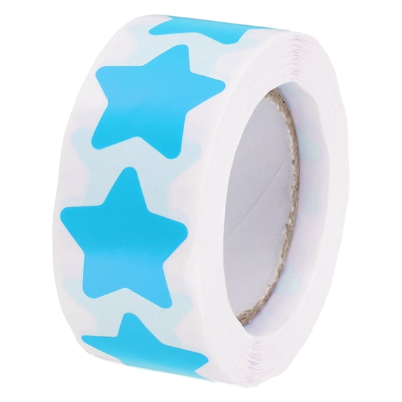 Uxcell Star Stickers DIY Adhesive Star Labels Removable for Notes Greeting Cards Gift Boxes Light Blue