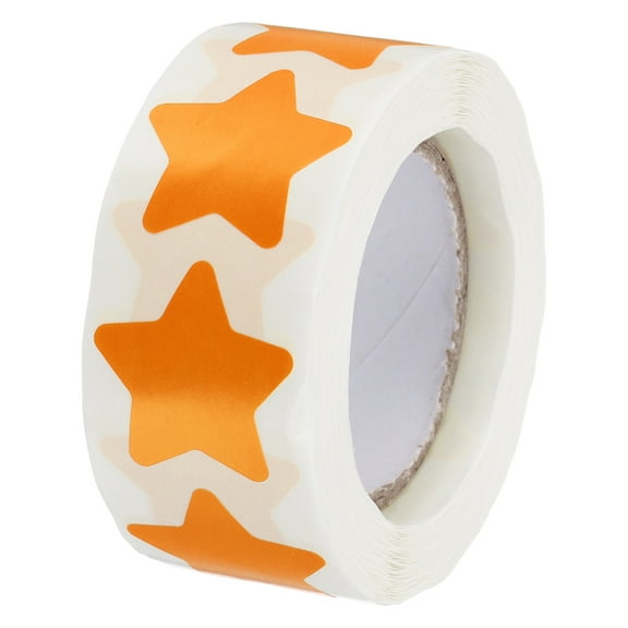 Uxcell Star Stickers DIY Adhesive Star Labels Removable for Notes Greeting Cards Gift Boxes Orange