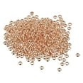 thumbnail image 1 of Uxcell 500 Pack 4mm Round Crimp Beads Making Crimp End Spacer Bead, Rose Gold, 1 of 5