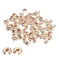 thumbnail image 1 of Uxcell 500 Pack 5.4mm Crimp Beads Covers Round Open Beads End Tips Rose Gold, 1 of 5