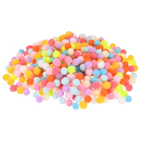 Uxcell 500-Pack Pom Poms for Craft, 0.39" (10mm) Polyester Light Color Series Soft and Fluffy Pompom Multicolor PomPoms Balls
