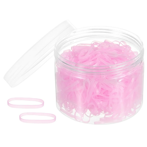 Uxcell 500 Pack Rubber Band Stretchable Rubber Elastic Band Pink 20mm x 3mm Hair Rubber Bands for Home Office
