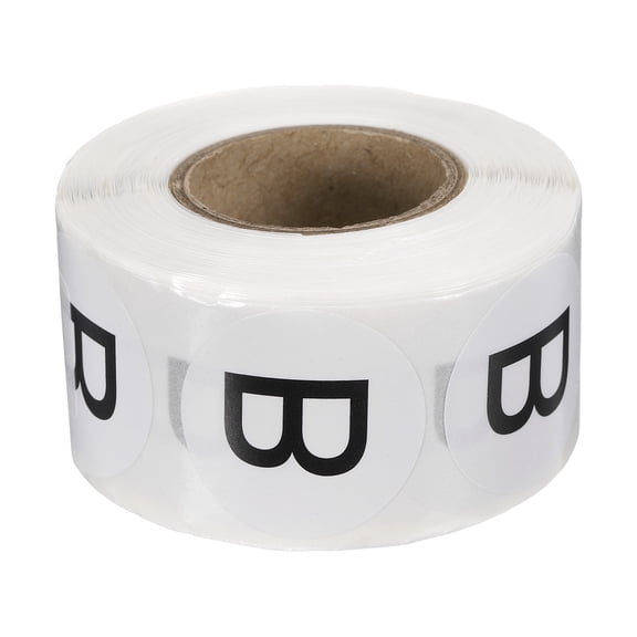 Uxcell 500 Pcs 1 Inch Letter B Inventory Labels Round Circle Dots Letter Stickers