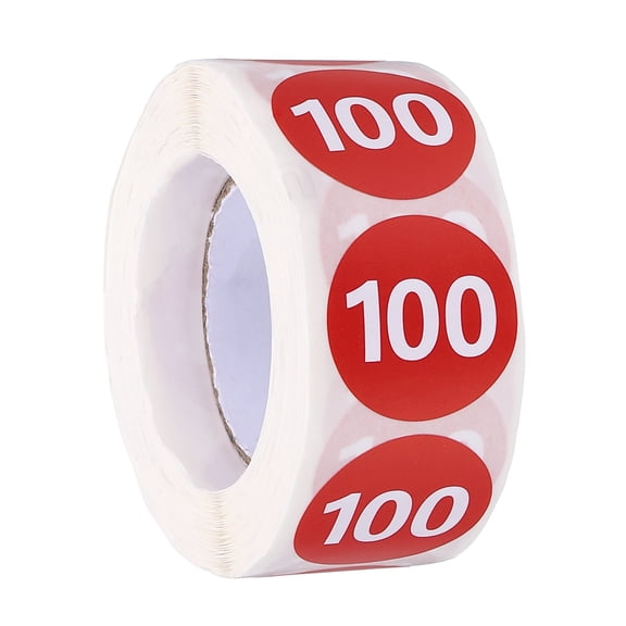 Uxcell 500 Pcs 1 Roll Clothing Size Stickers 100, Size Labels, Red