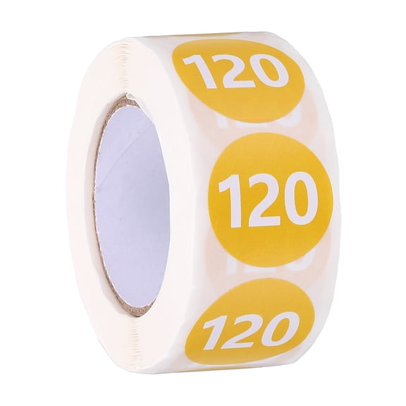 Uxcell 500 Pcs 1 Roll Clothing Size Stickers 120, Size Labels, Yellow