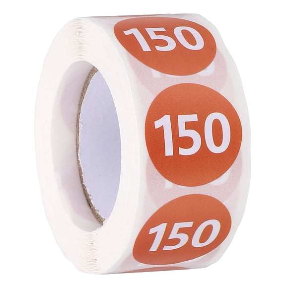 Uxcell 500 Pcs 1 Roll Clothing Size Stickers 150, Size Labels, Orange