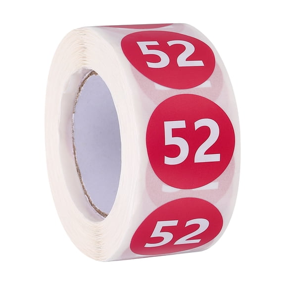 Uxcell 500 Pcs 1 Roll Clothing Size Stickers 52, Size Labels, Rose red