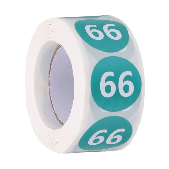 Uxcell 500 Pcs 1 Roll Clothing Size Stickers 66, Size Labels, Lake blue