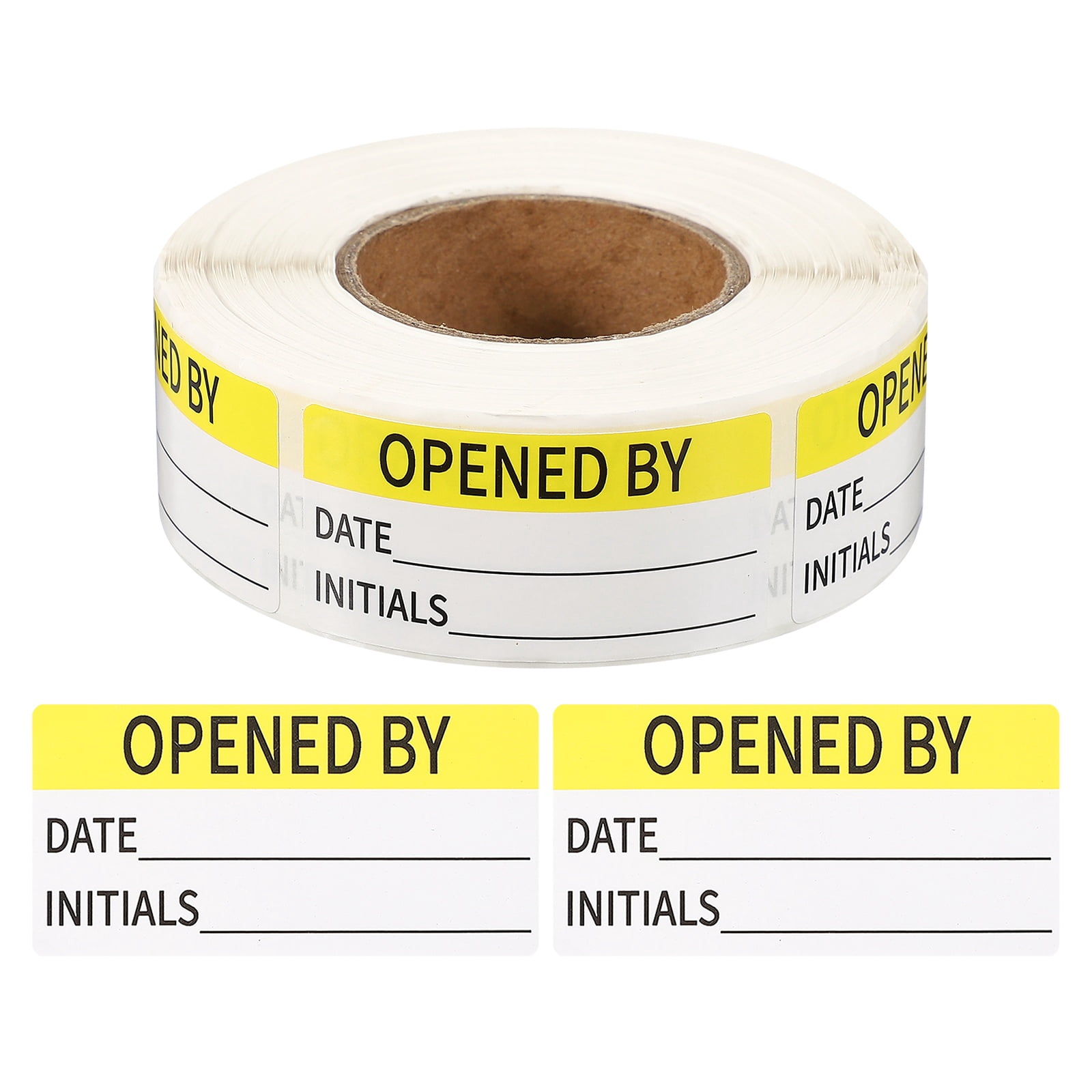 Sticker Opened Uxcell 500 Pcs Opened by Label Stickers Roll, 2 x 1 Inch Removable ...