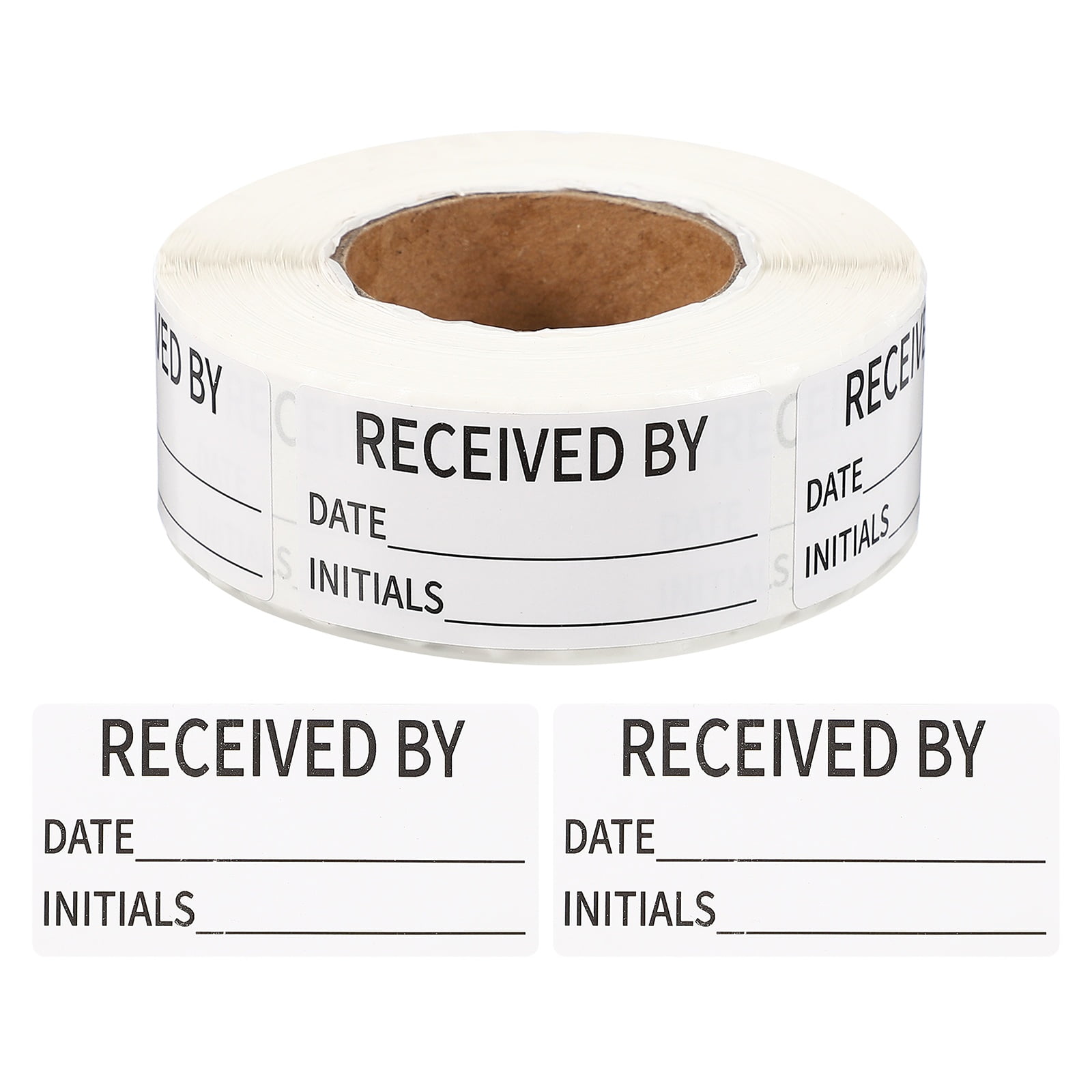 Uxcell 500 Pcs Received by Label Stickers Roll, 2 x 1 Inch Removable ...