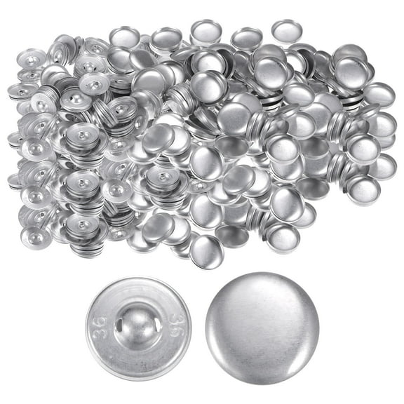 Uxcell 500 Set Button Supplies 36L(22.9mm/0.9") Aluminum Button Parts for Button Maker Machine