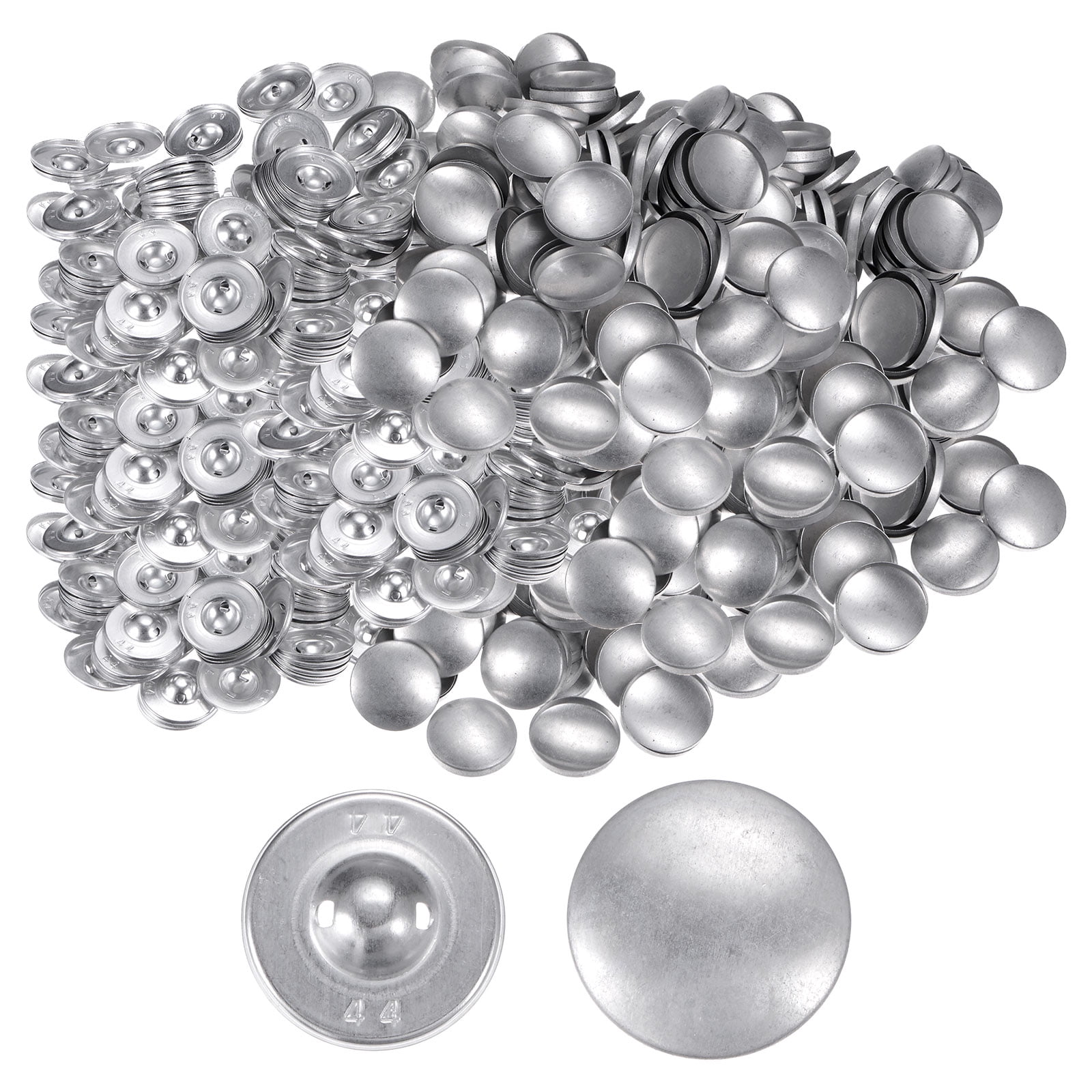 Uxcell 500 Set Button Supplies 44L(27mm/1.1") Aluminum Button Parts for Button Maker Machine