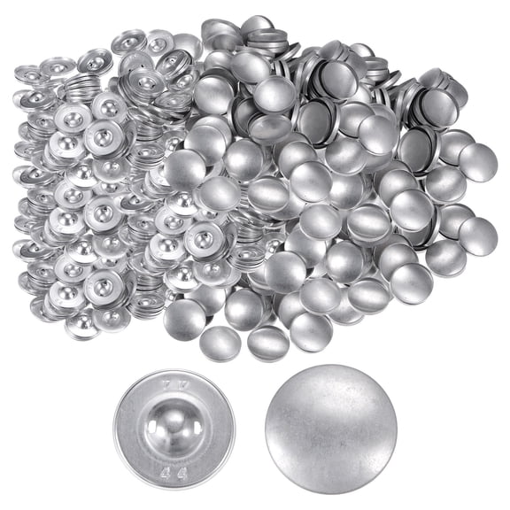 Uxcell 500 Set Button Supplies 44L(27mm/1.1") Aluminum Button Parts for Button Maker Machine