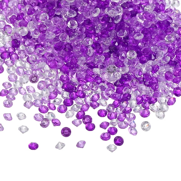 Uxcell 5000Pcs Wedding Table Scatter Confetti Diamond, 4mm Acrylic Bulk Fake Crystals Vase Diamonds Decorations for Table Centerpiece Wedding Bridal Party Vase Beads, Purple Tones