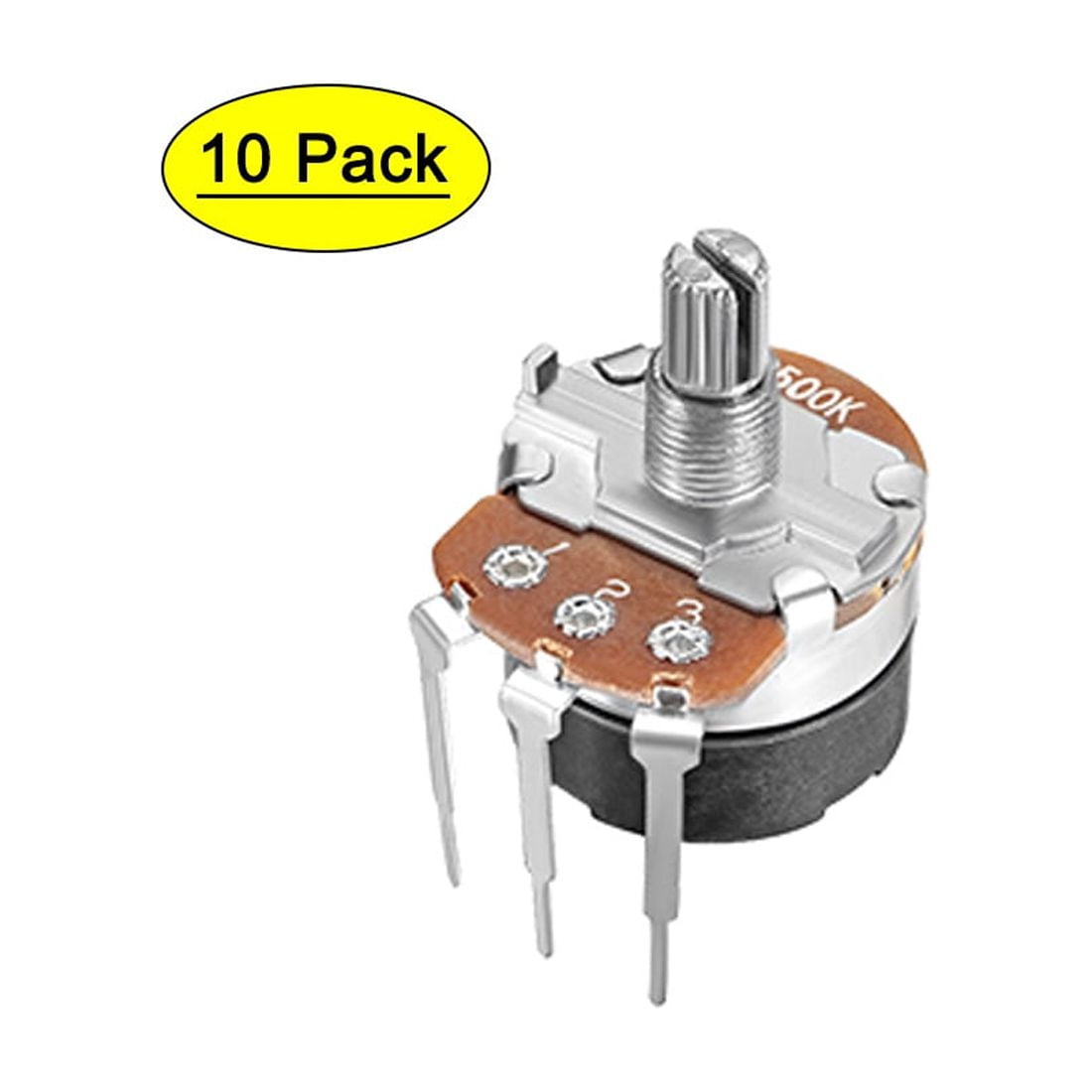 Uxcell 500K Ohm Potentiometer with Switch Variable Resistors Single ...