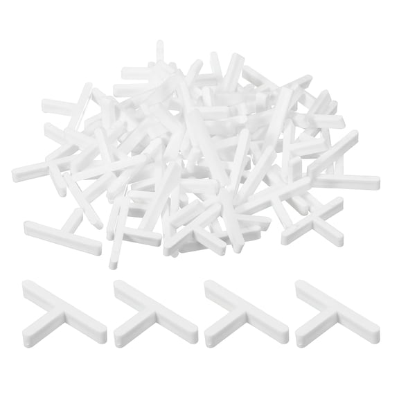 Uxcell 500Pack Wall Floor Tile Plastic T Shape Spacers Tiling Tools 2mm 1/12" White