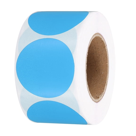 Uxcell 500Pcs Round Thermal Label Stickers, 1.5 inch Circle Direct Thermal Sticker Label Blue