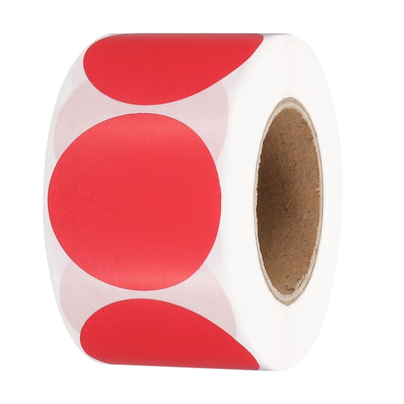 Uxcell 500Pcs Round Thermal Label Stickers 1.5 inch Circle Direct Thermal Sticker Label Red