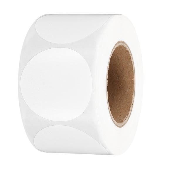 Uxcell 500Pcs Round Thermal Label Stickers 1.5 inch Circle Direct Thermal Sticker Label White
