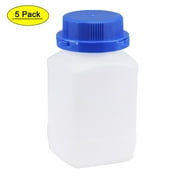 Uxcell 500ml/16.9oz Plastic Wide Mouth Lab Reagent Bottle Translucent 5 Count