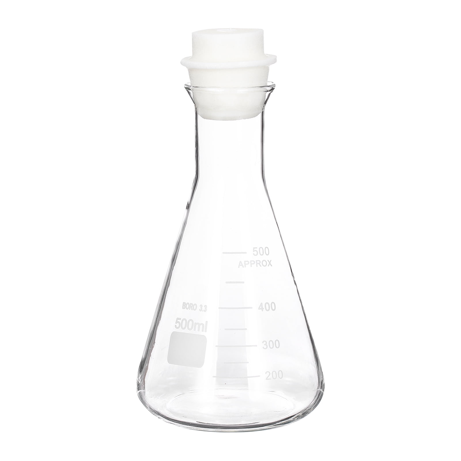 Uxcell 500ml 16.9oz Wide Mouth Erlenmeyer Flask, 3.3 Borosilicate Glass ...