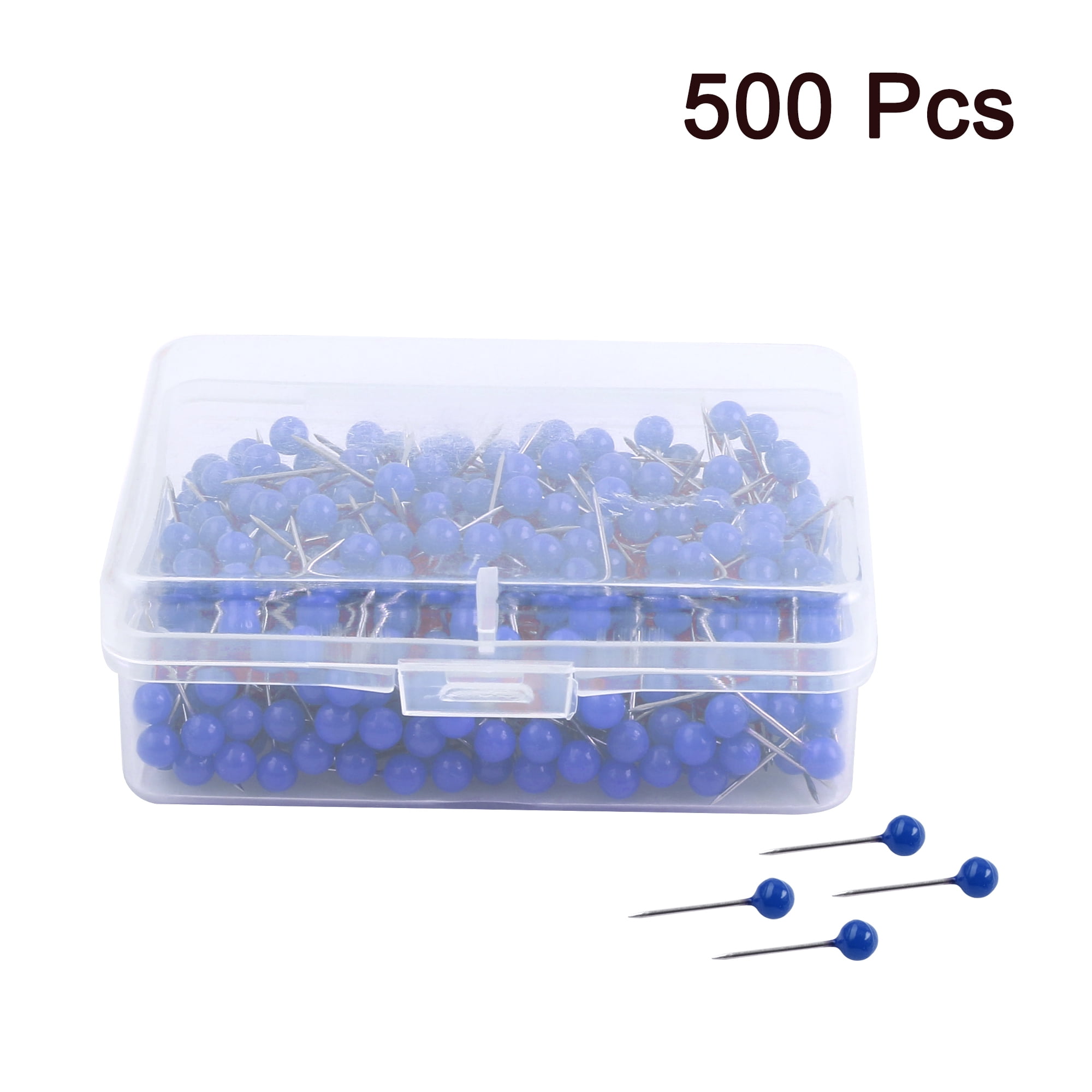 100pcs Multi-Color Push Pins Map Tacks Plastic Round Head Pearl Push Pin  with Case for Cork Board Map Calendar Photo Wall Office Production 