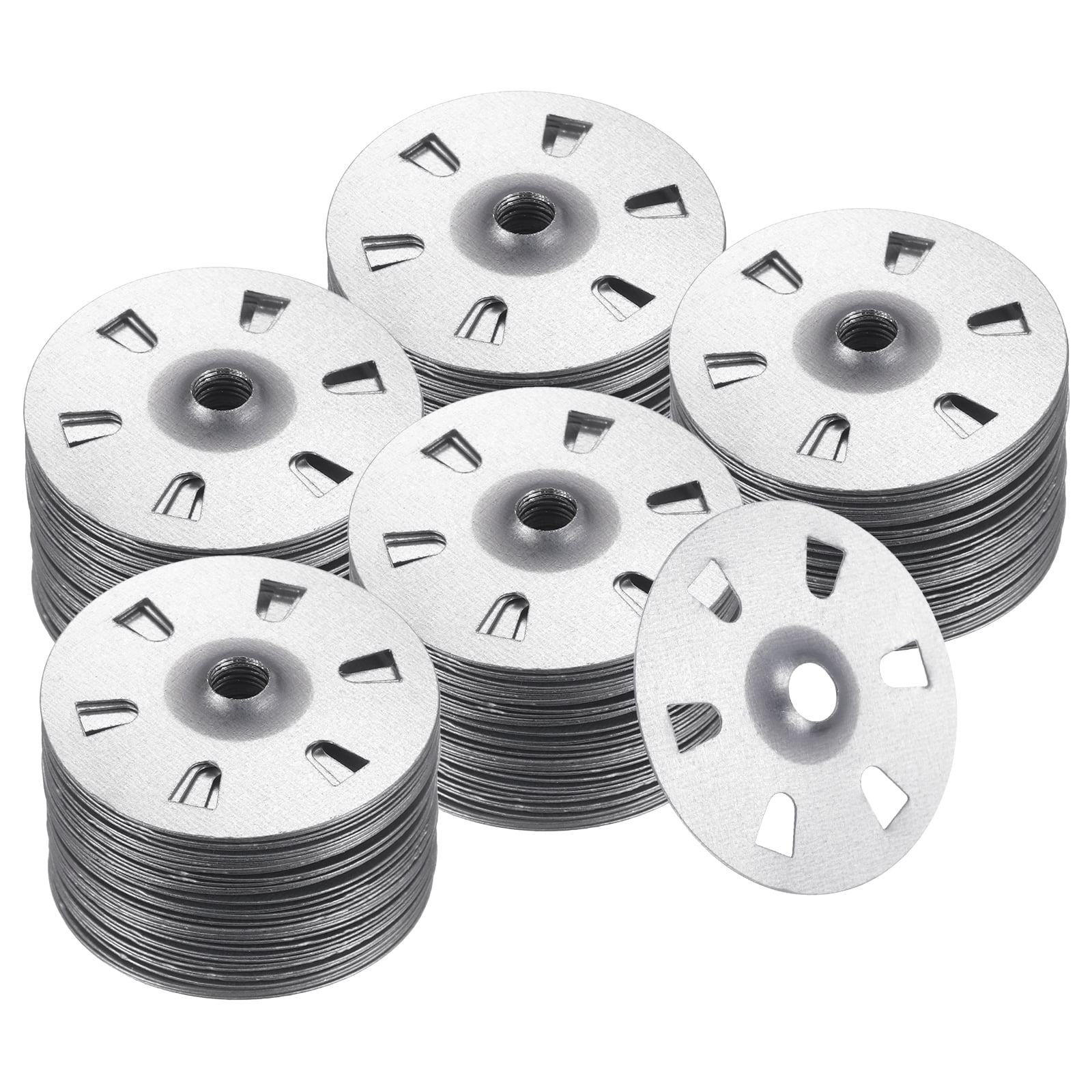 Uxcell 500pcs Foam Board Fasteners Washers 1-3/8 Inch Galvanized Steel Wall Washer for Fixing Fastening Installation Foam Board Panels