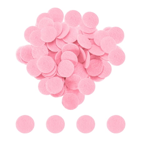 Uxcell 500pcs Round Felt Circles, 10mm 3/8 Pre Cut Felt Craft Pads Non-Woven Mini Felt Fabric Circles for DIY Projects, Pink