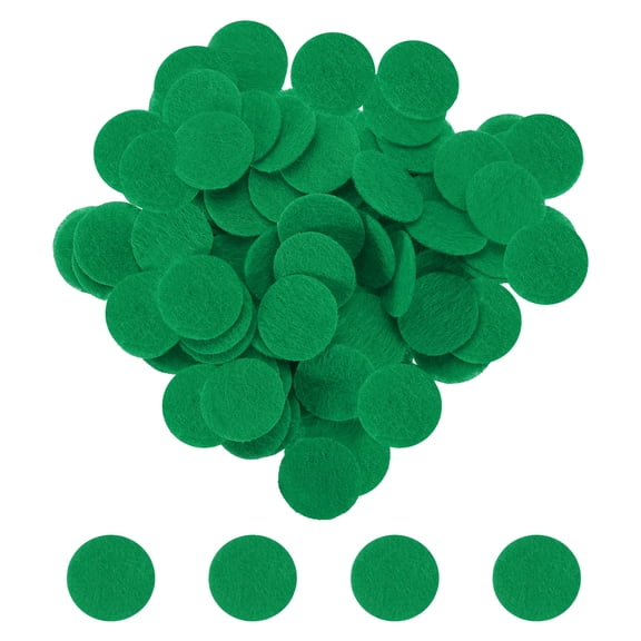 Uxcell 500pcs Round Felt Circles, 20mm 3/8 Pre Cut Felt Craft Pads Non-Woven Mini Felt Fabric Circles for DIY Projects, Green
