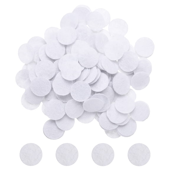 Uxcell 500pcs Round Felt Circles, 20mm 3/8 Pre Cut Felt Craft Pads Non-Woven Mini Felt Fabric Circles for DIY Projects, White