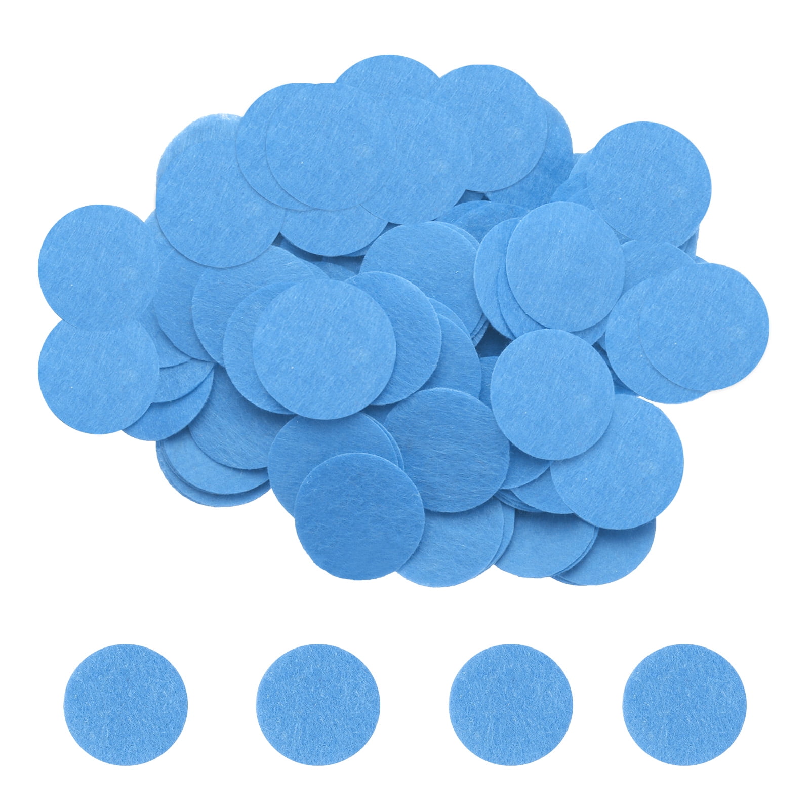 Uxcell 500pcs Round Felt Circles, 40mm 3/8 Pre Cut Felt Craft Pads Non-Woven Mini Felt Fabric Circles for DIY Projects, Blue