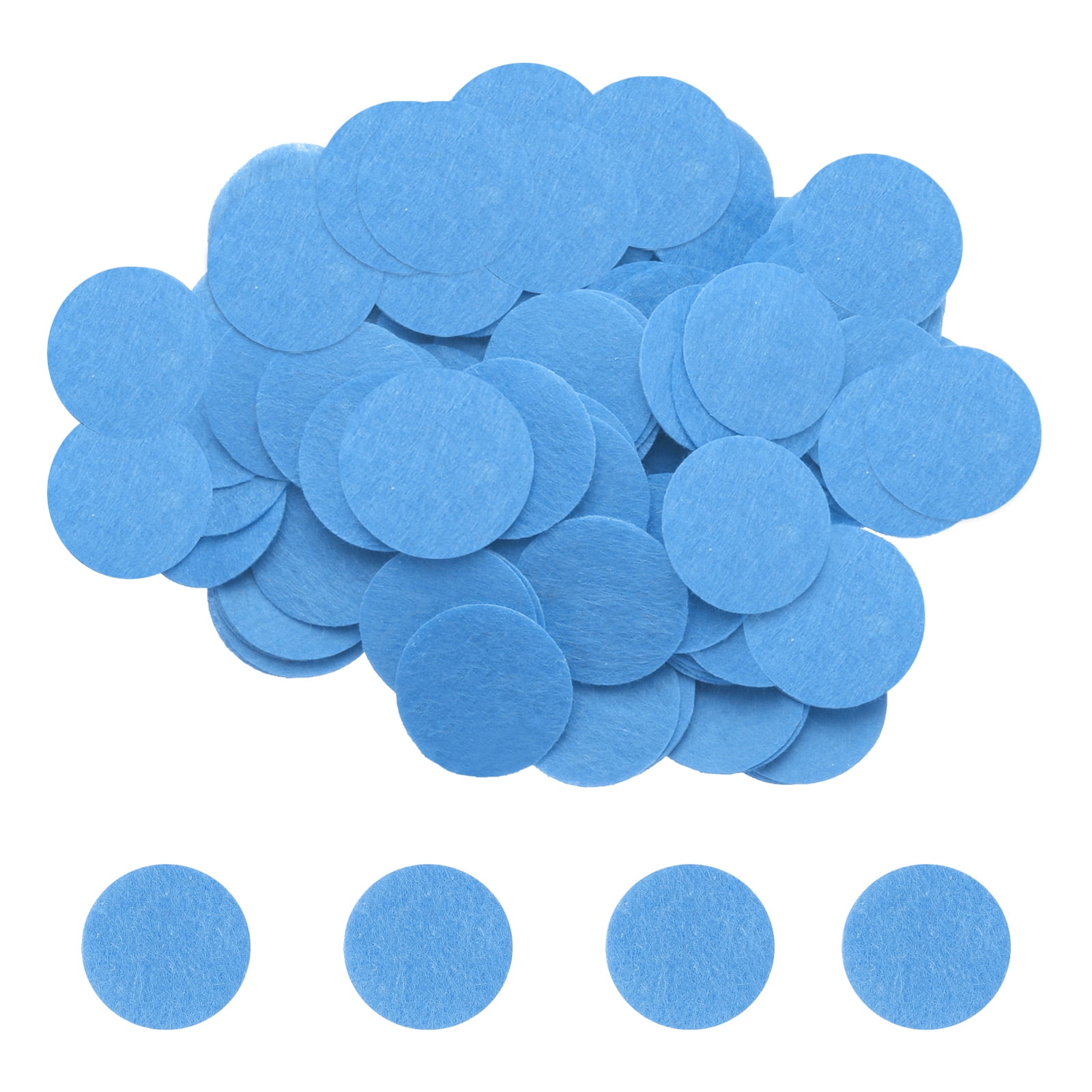 Uxcell 500pcs Round Felt Circles, 50mm 3/8 Pre Cut Felt Craft Pads Non-Woven Mini Felt Fabric Circles for DIY Projects, Blue