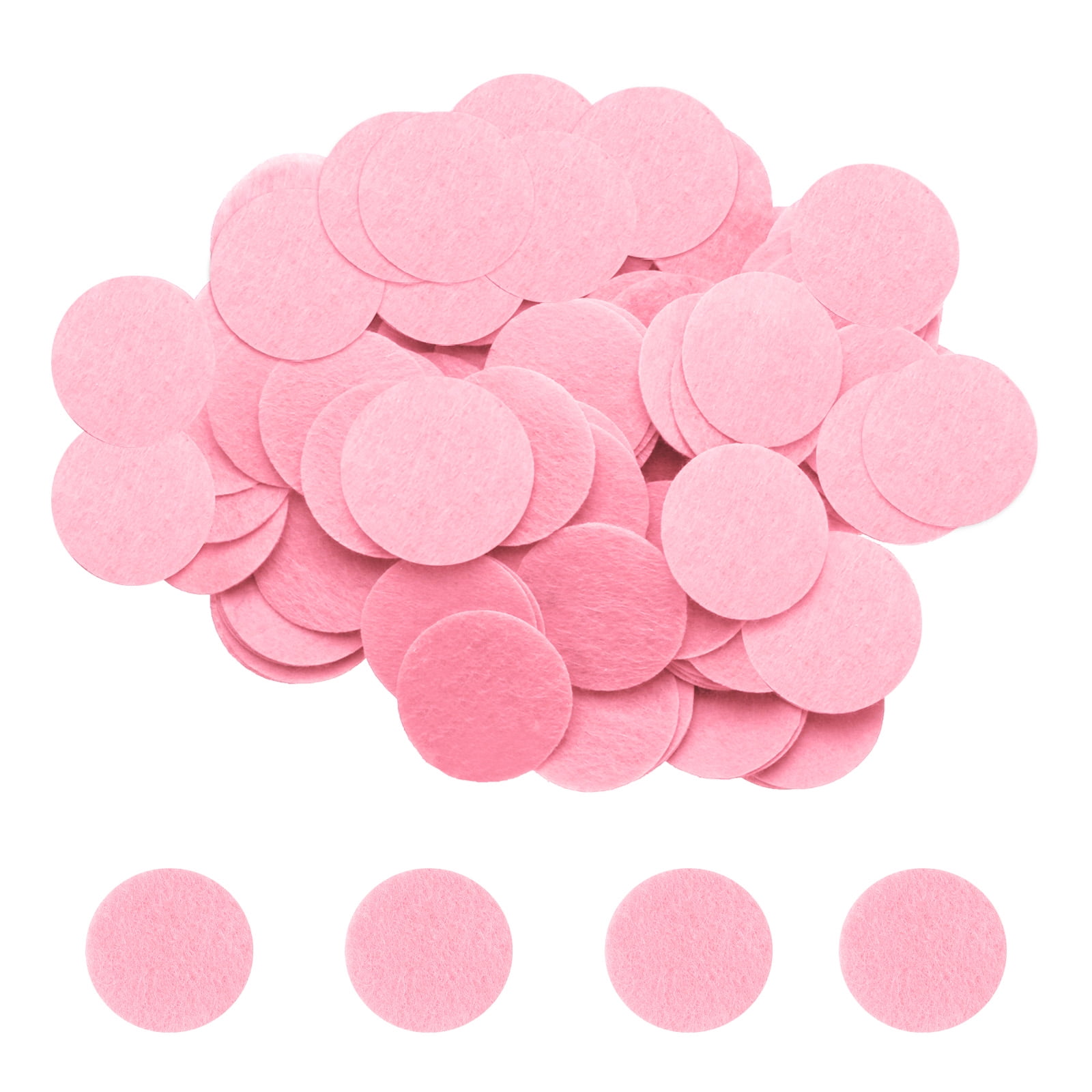 Uxcell 500pcs Round Felt Circles, 50mm 3/8 Pre Cut Felt Craft Pads Non-Woven Mini Felt Fabric Circles for DIY Projects, Pink