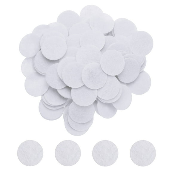 Uxcell 500pcs Round Felt Circles, 50mm 3/8 Pre Cut Felt Craft Pads Non-Woven Mini Felt Fabric Circles for DIY Projects, White