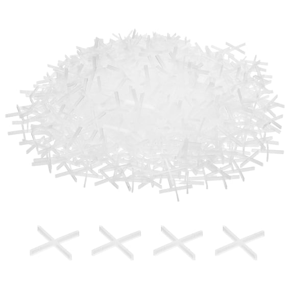 Uxcell 500pcs Tile Spacers 1mm Hard Plastic Cross Tiles Leveler Spacer Installation Ceramic Spacing Clips