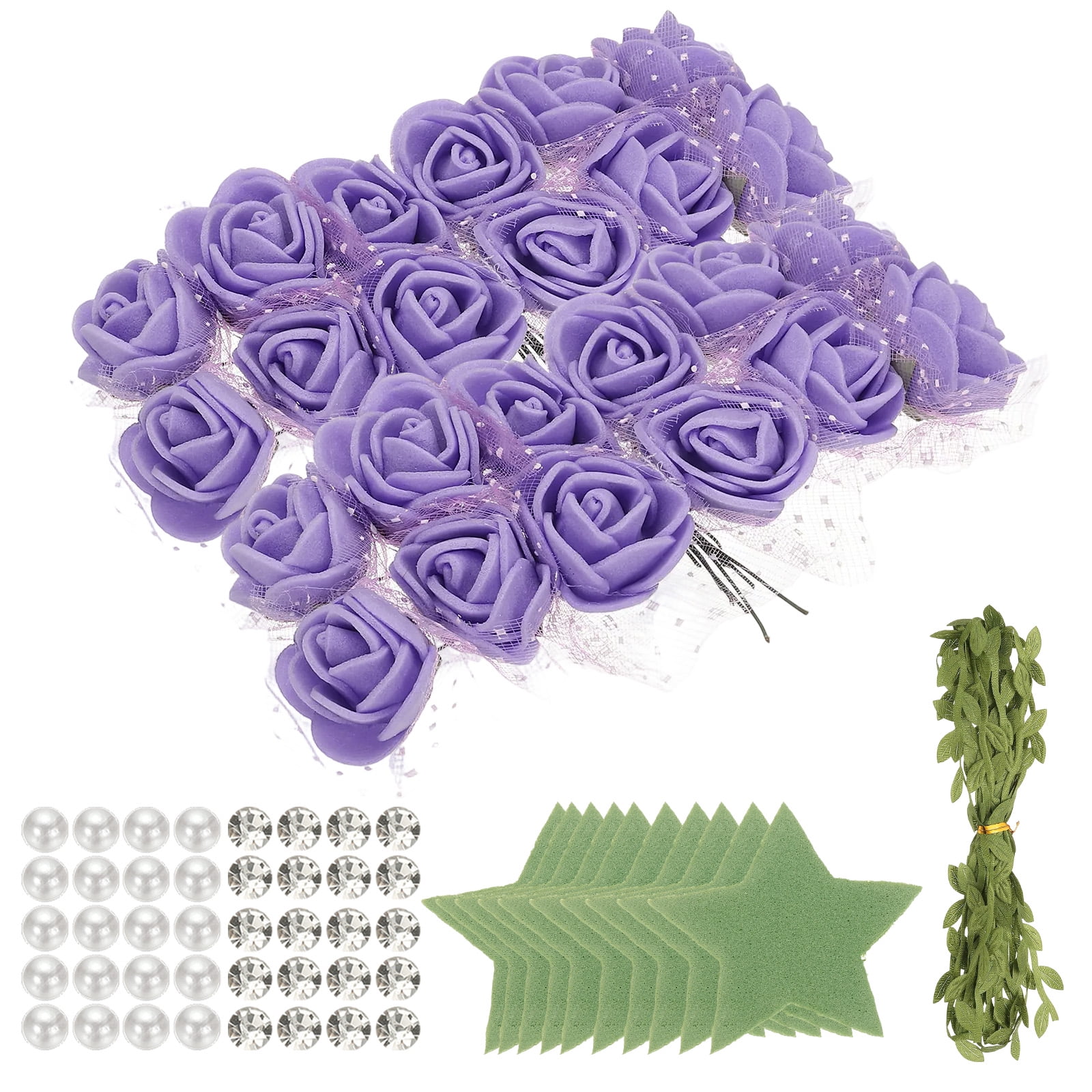 Uxcell 504pcs Foam Rose Heads 1