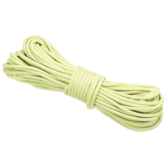 Uxcell Reflective Guyline Camping Paracord 4mm Nylon Tent Cord Guyline Rope Light Yellow 50 Feet