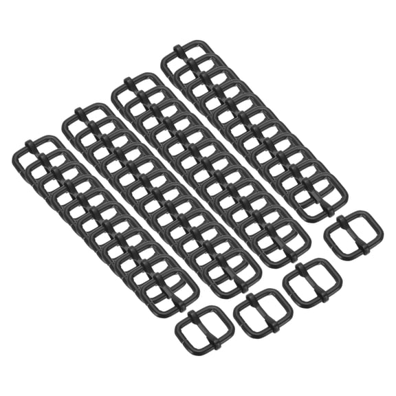 50PCS Metal Slide Adjustable Buckle 1/2" Adjuster Webbing Strap Slider for Belt Bags Backpack Replacement Black