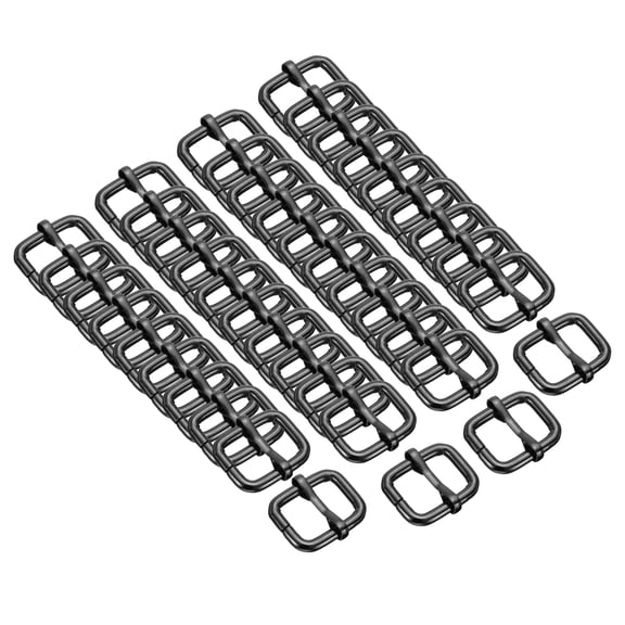 50PCS Metal Slide Adjustable Buckle 1/2" Adjuster Webbing Strap Slider for Belt Bags Backpack Replacement Grey