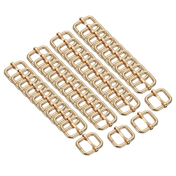 50PCS Metal Slide Adjustable Buckle 1/2" Adjuster Webbing Strap Slider for Belt Bags Backpack Replacement Light Gold