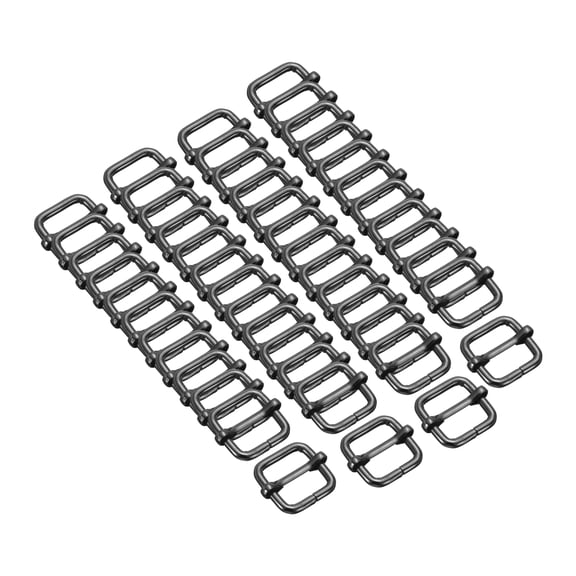 50PCS Metal Slide Adjustable Buckle 4/5" Adjuster Webbing Strap Slider for Belt Bags Backpack Replacement Grey
