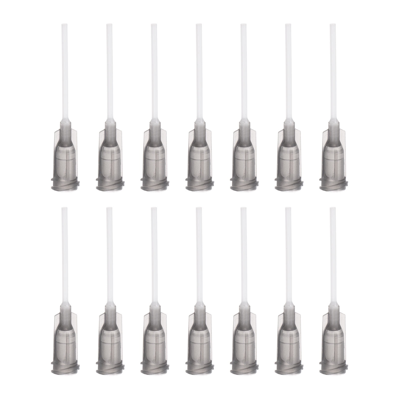 Uxcell 50Pack 16G Dispensing Needles, 1" PTFE Needle Tips with Flexible Needle Grey