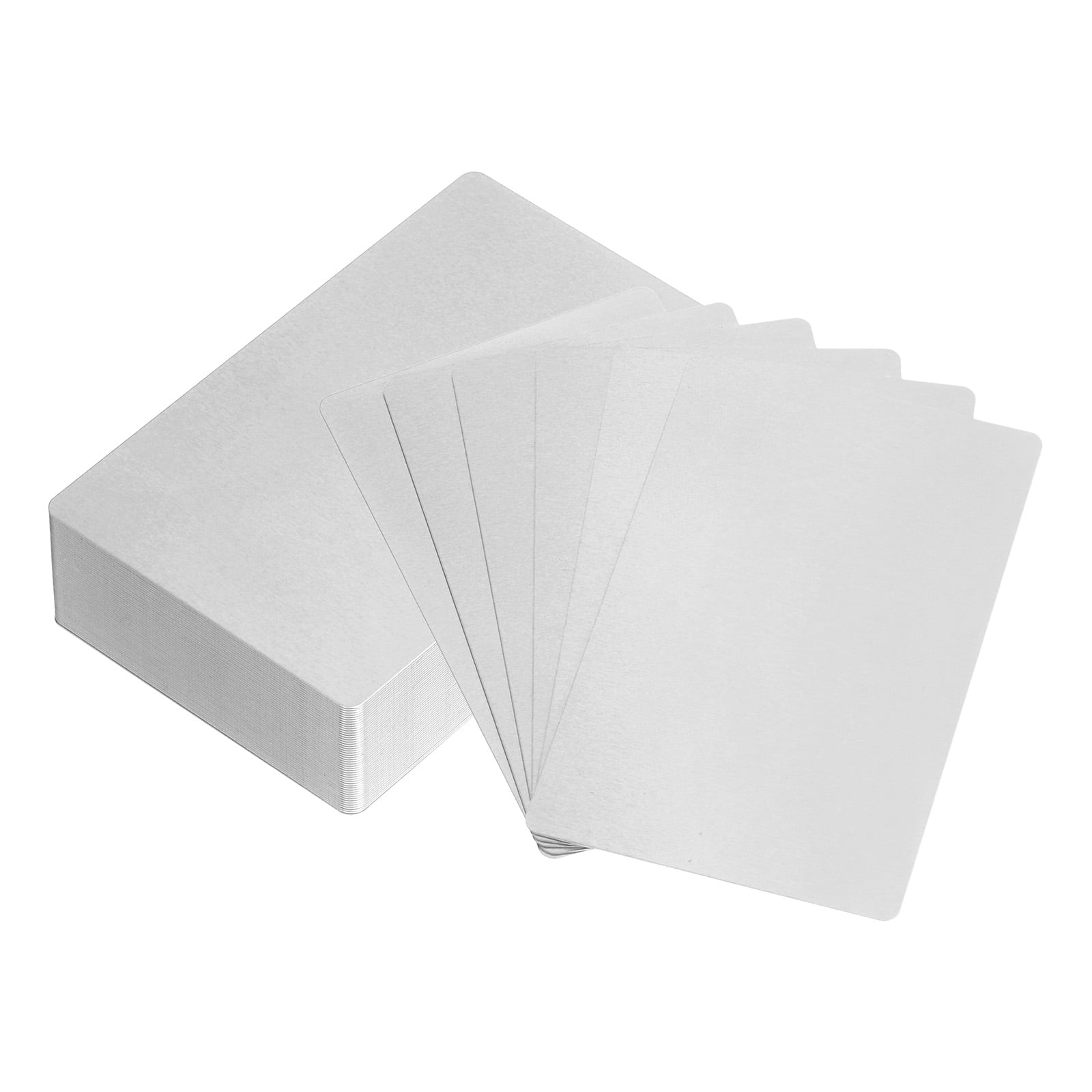 Laser Blanks 15-Pack Anodized Aluminum Business Card Blanks - 86x54x0.8mm,  Frosted Black, Includes Card Protector Sleeves