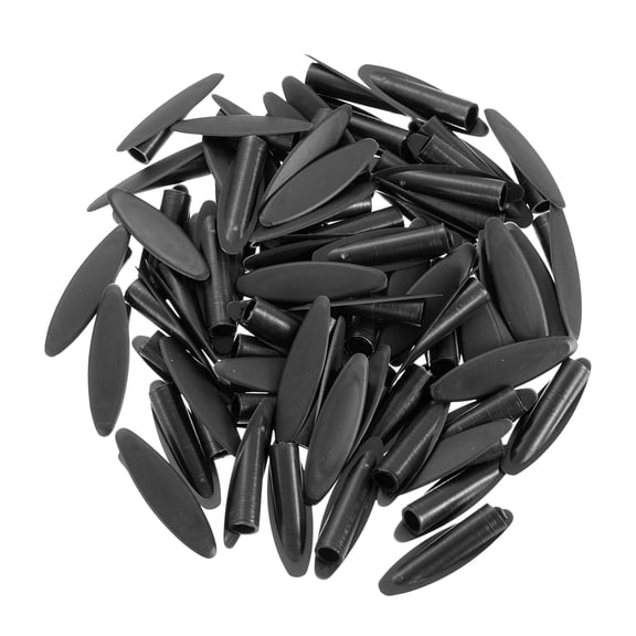 Uxcell 50Pack 9mm Plastic Pocket Hole Plugs Slant Hole Caps for Wood Working, Black