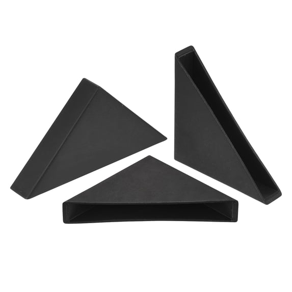 Uxcell 50Pack Corner Protectors 9x71mm Plastic Right Angle Corner Guards Cushion, Black
