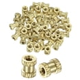 thumbnail interactive-video image 1 of Uxcell M3 Threaded Inserts 100Pcs - Brass Knurled Heat-Set Inserts For Plastic & 3D Printing 1 of 12