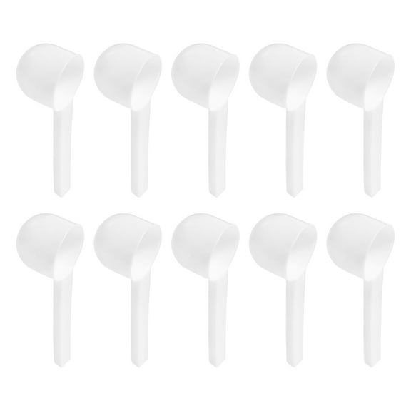 Uxcell 50Pack Plastic Measuring Spoons Powder Scoops Spoon Kitchen Spoon Round Bottom, 5g White