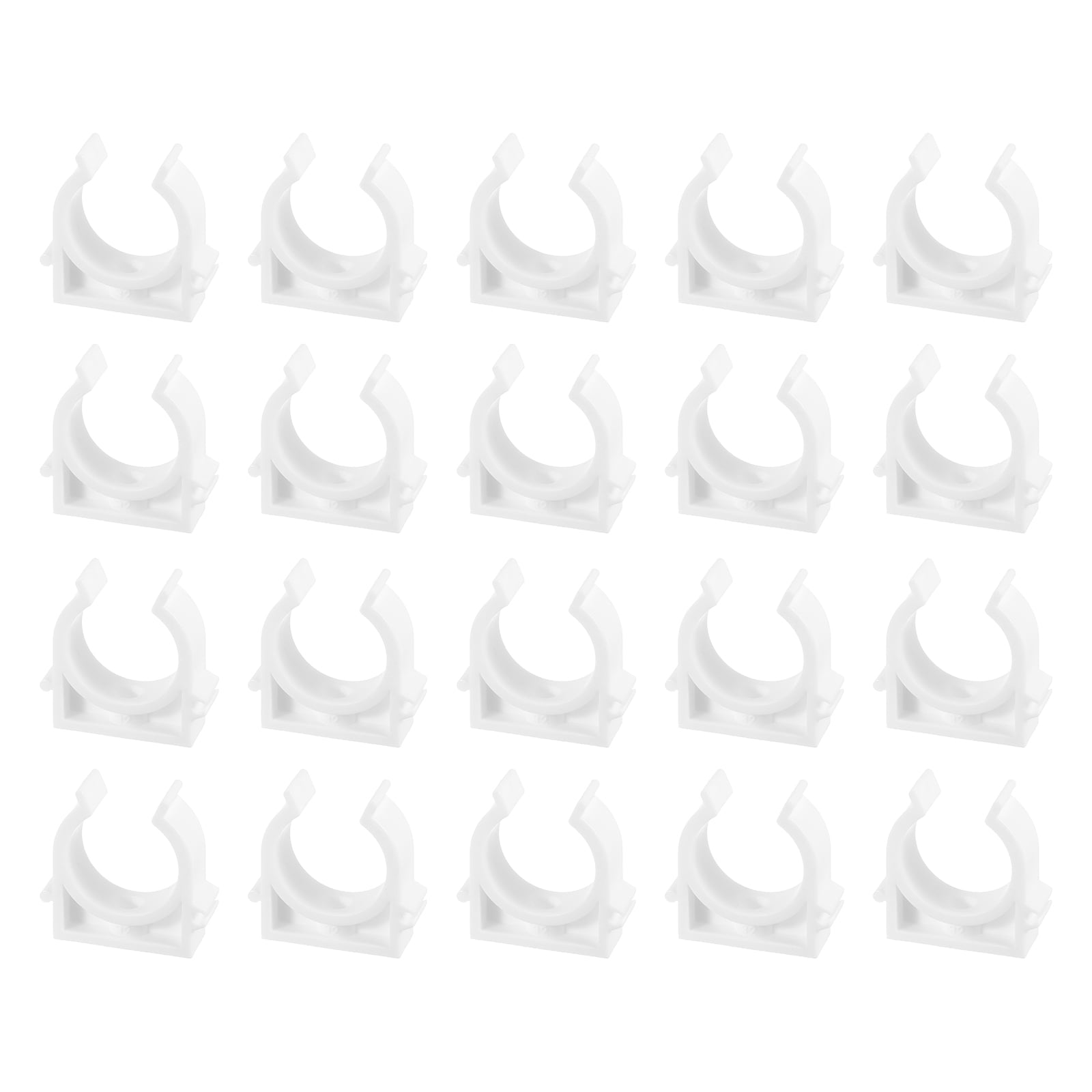 Uxcell 50Pack U-Shaped Pipe Clamps Clips, PPR U Shaped Water Pipe Clamp Fit for 32mm/1.26" OD Water Pipe, White